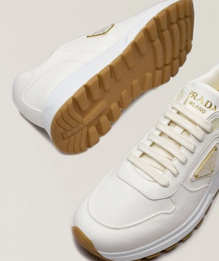 Prax Nappa Leather Logo Sneakers