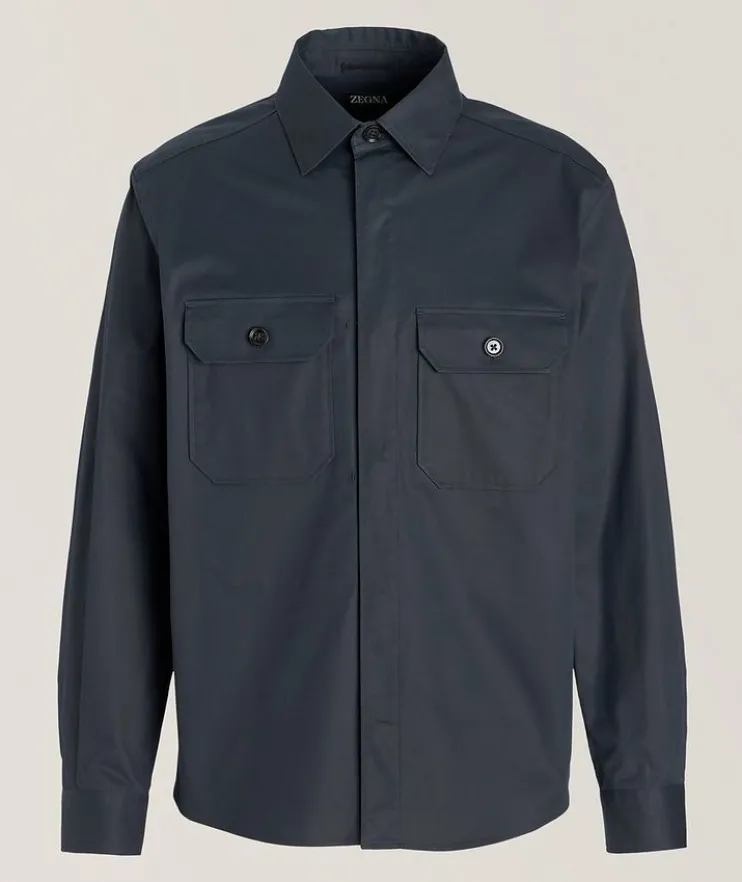 Premium Cotton Utility Overshirt