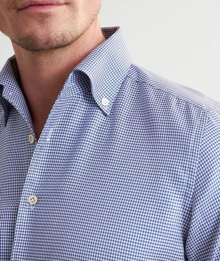 Premium Luxury Houndstooth Twill Dress Shirt