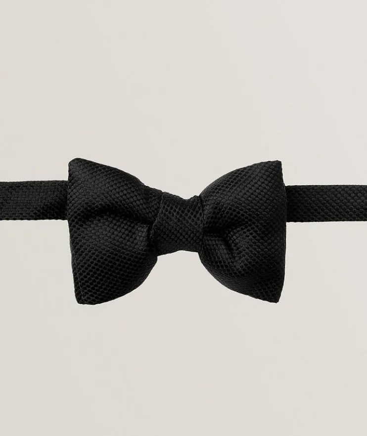 Pre-Tied Silk Piqué Bow Tie