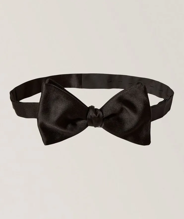 Pre-Tied Silk Satin Bow Tie