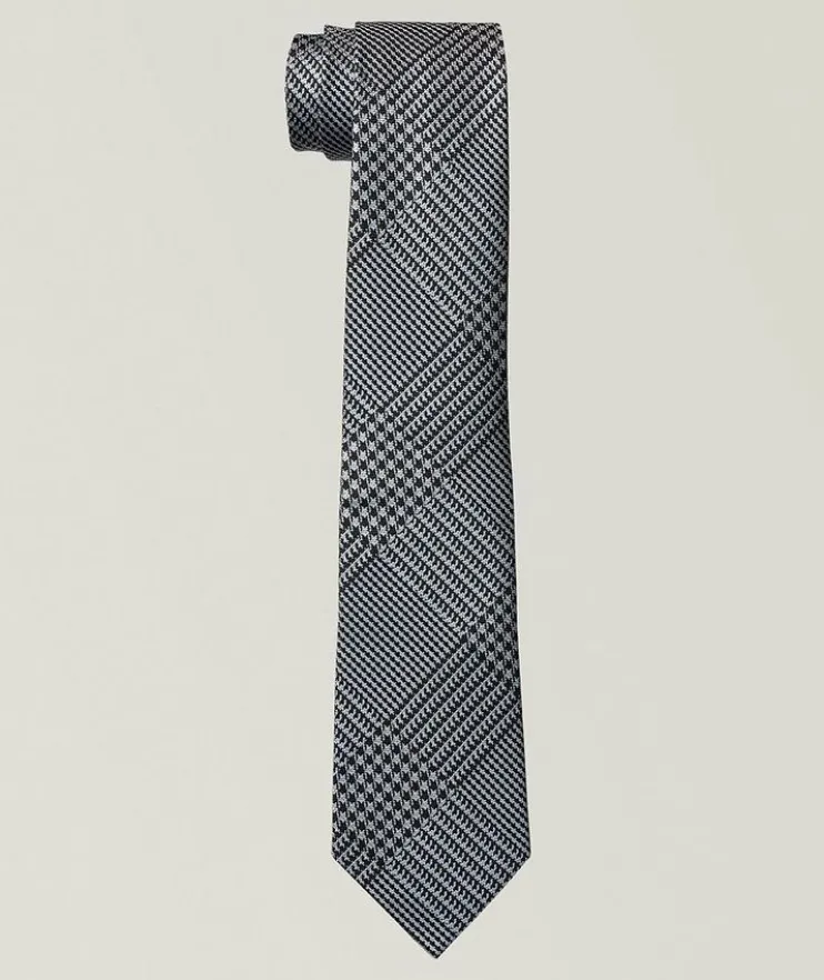 Prince of Wales Check Silk Tie