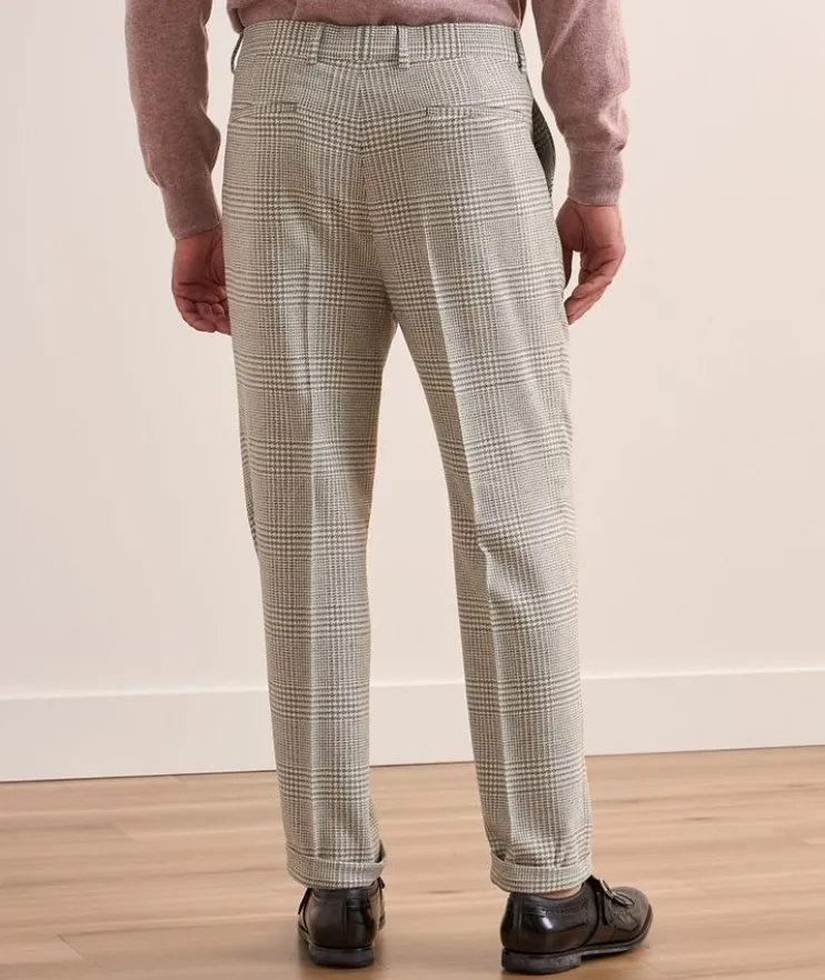 Prince of Wales Wool-Cashmere Pants