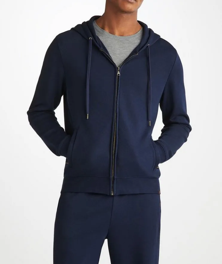 Quinn Cotton-Modal Loopback Hooded Sweater