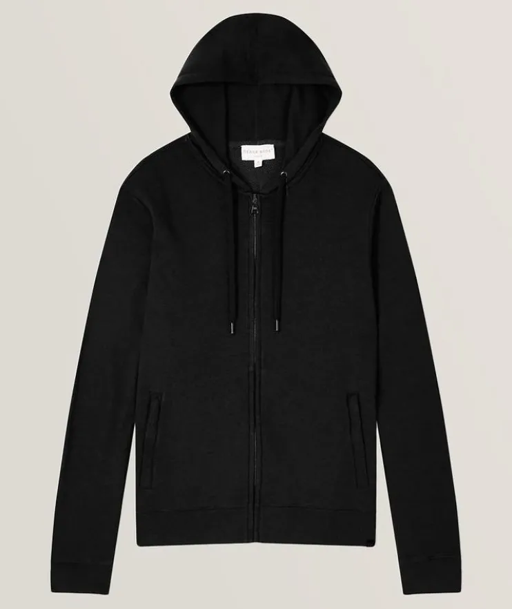 Quinn Stretch-Jersey Cotton Full-Zip Hooded Sweater