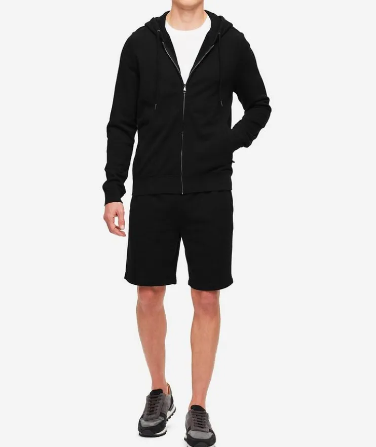 Quinn Stretch-Jersey Cotton Full-Zip Hooded Sweater