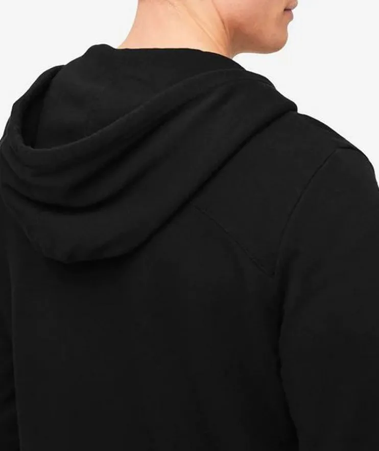 Quinn Stretch-Jersey Cotton Full-Zip Hooded Sweater