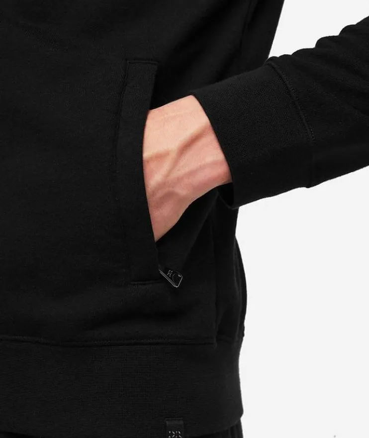 Quinn Stretch-Jersey Cotton Full-Zip Hooded Sweater