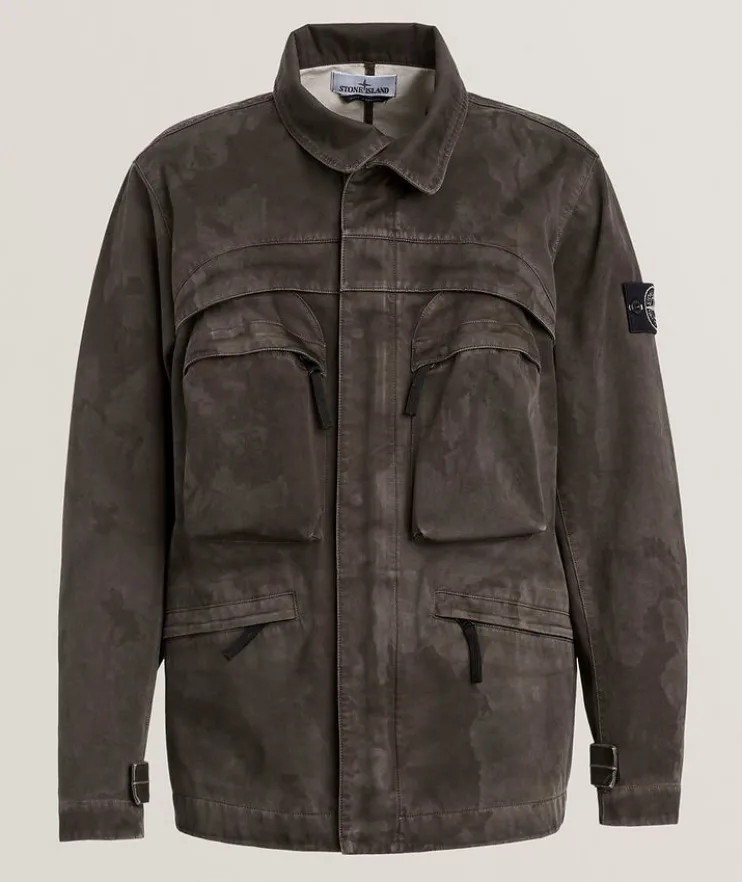 Raso Gommato 3L Laser Camo Raincoat