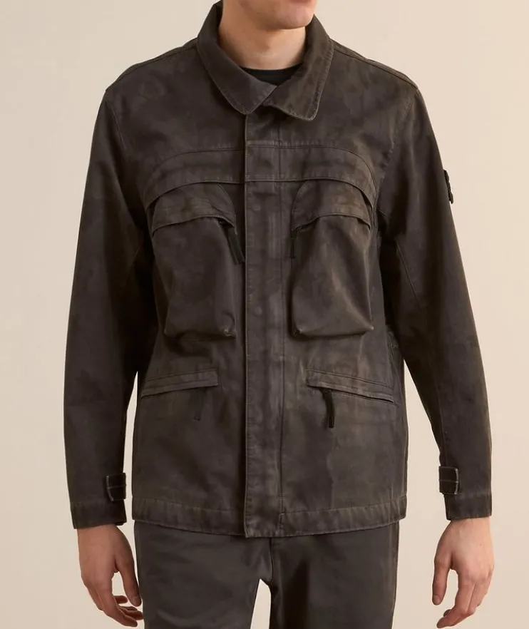 Raso Gommato 3L Laser Camo Raincoat