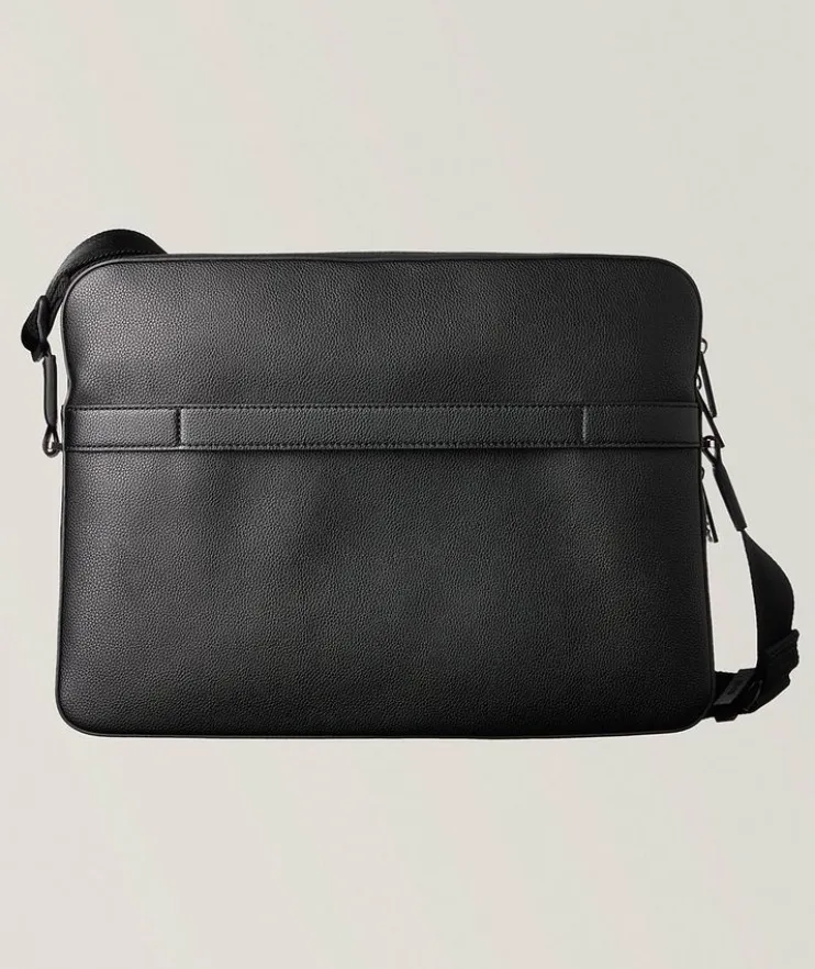 Ray Faux Leather Messenger Bag