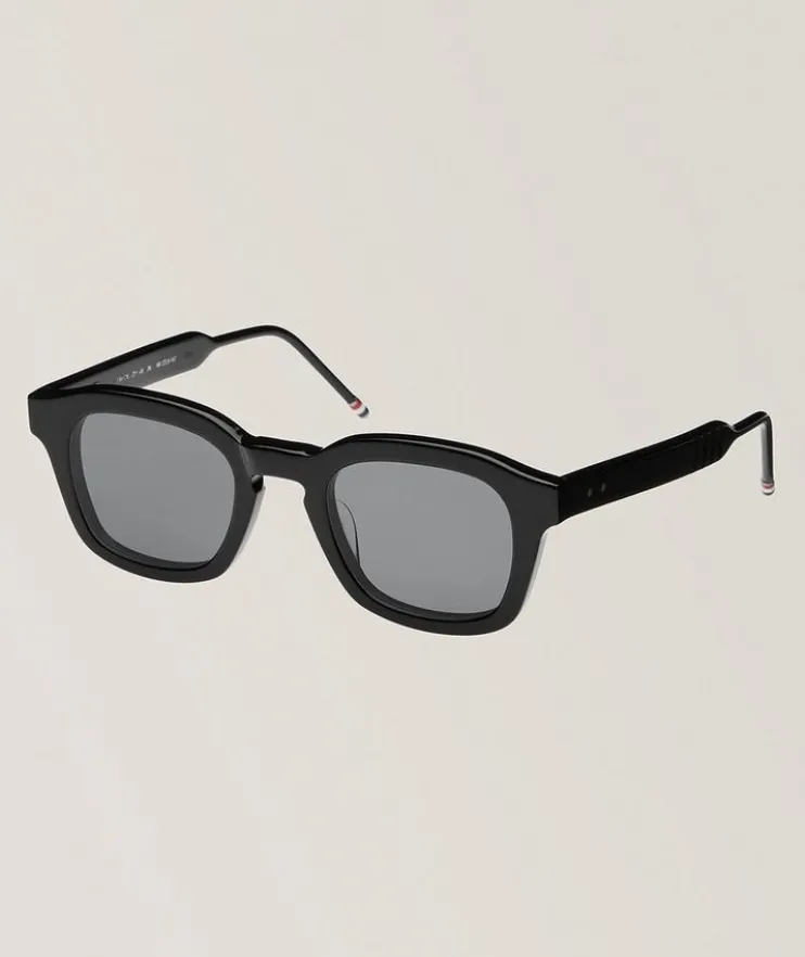 Rectangular Frame Acetate Sunglasses