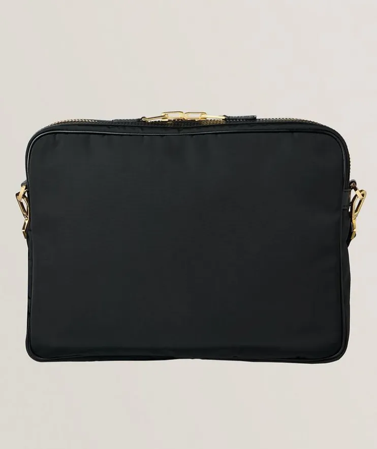 Recycled Nylon Double Utility Pocket Messenger Bag