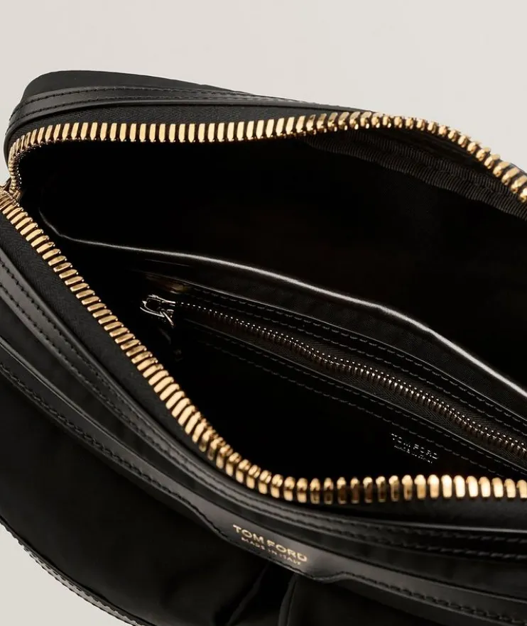 Recycled Nylon Double Utility Pocket Messenger Bag