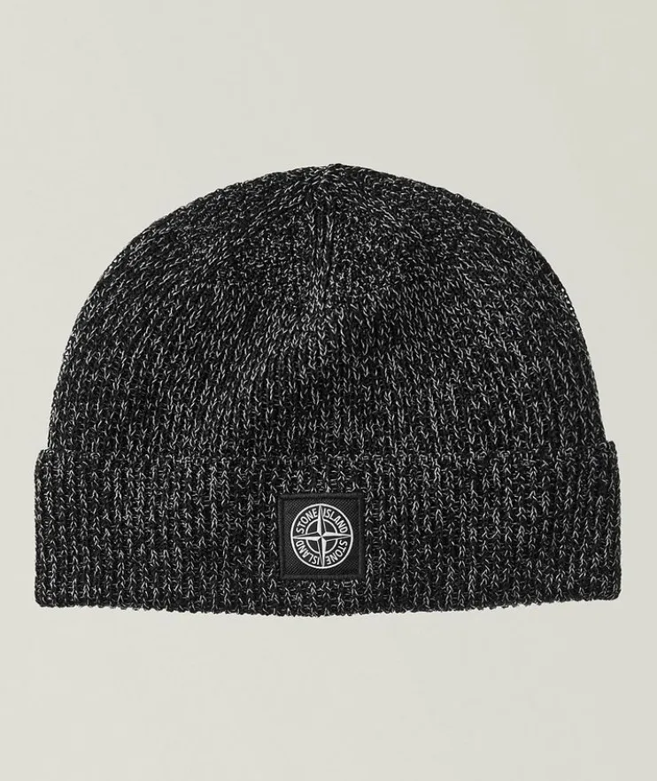 Reflective Wool-Linen Knit Beanie