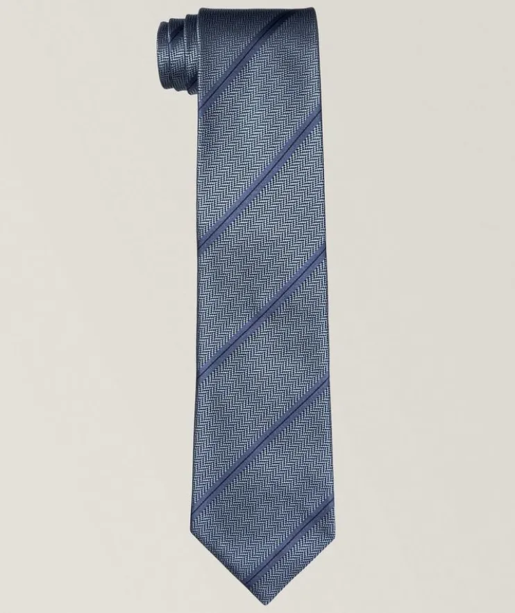 Regimental Tonal Striped Silk Tie