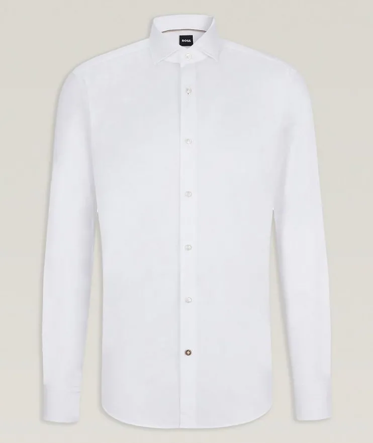 Regular-Fit Stretch-Twill Dress Shirt