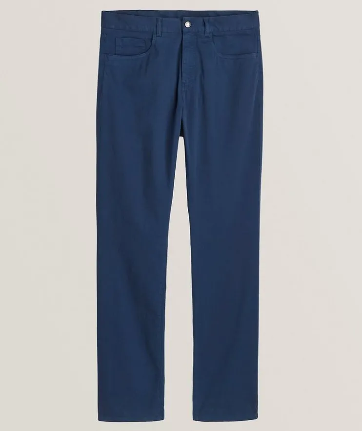 Regular-Fit Stretch-Cotton Pants