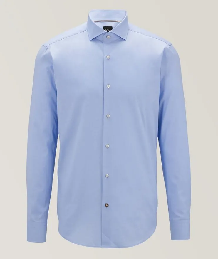 Regular-Fit Stretch-Twill Dress Shirt