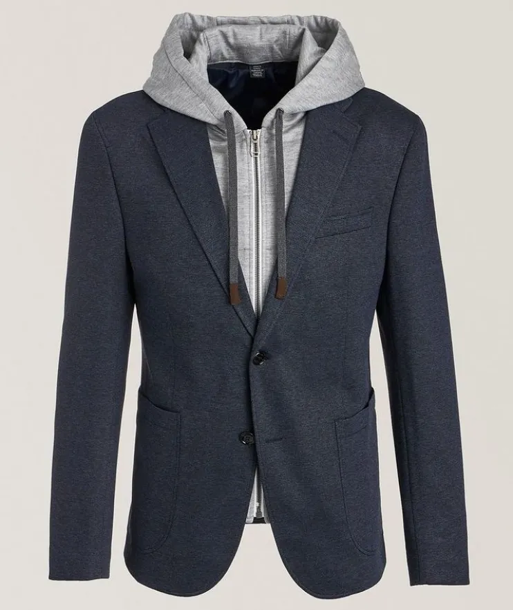 Removable Bib Hooded Sport Jacket