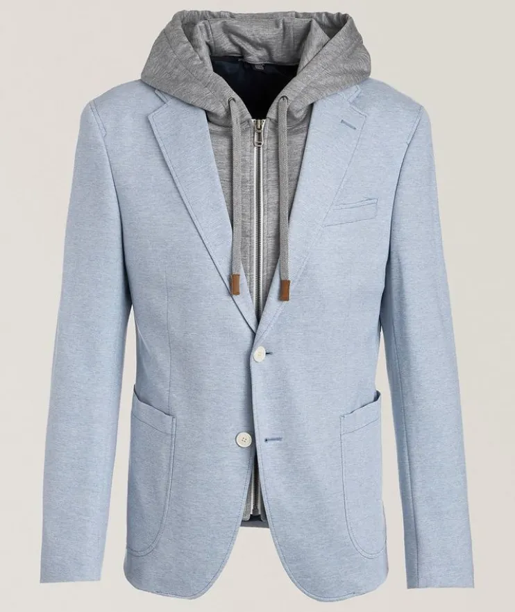 Removable Bib Hooded Sport Jacket