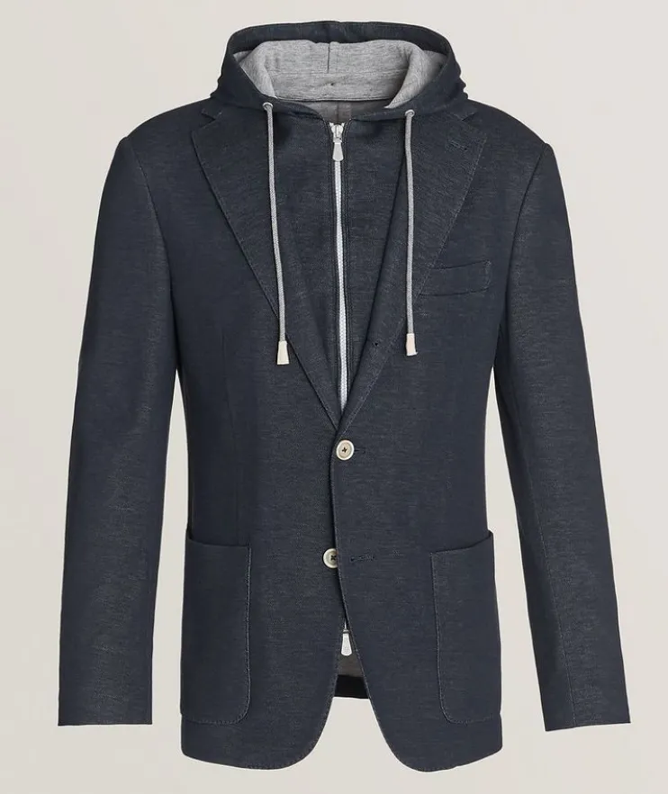 Removable Insert Cotton-Blend Sport Jacket