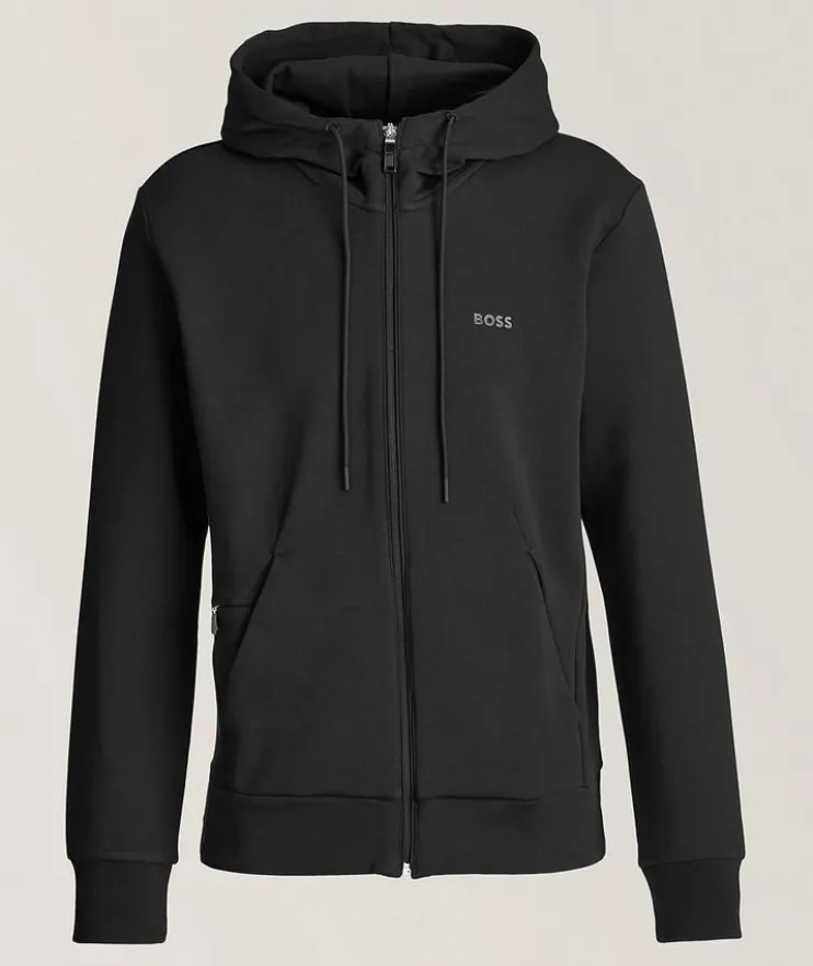 Responsible Collection Stretch-Cotton Hooded Sweater
