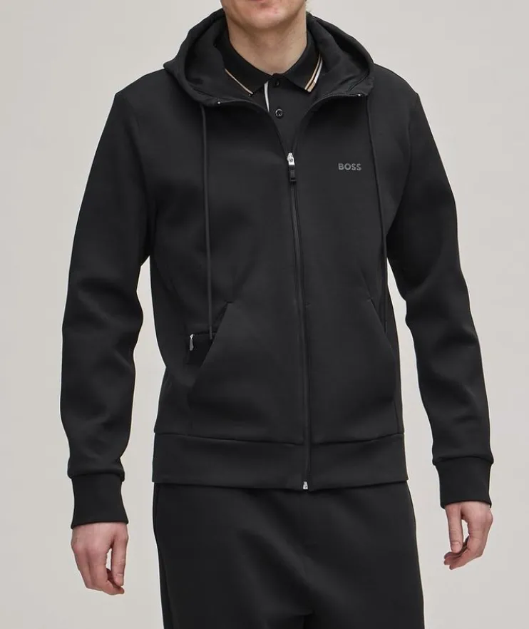 Responsible Collection Stretch-Cotton Hooded Sweater