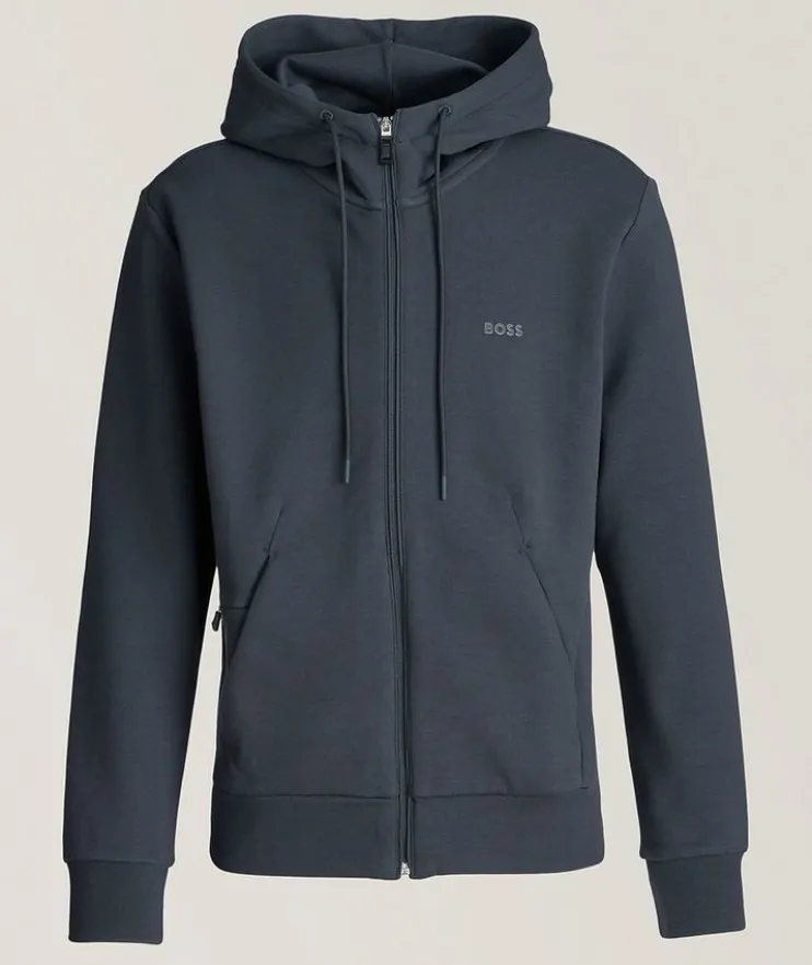 Responsible Collection Stretch-Cotton Hooded Sweater