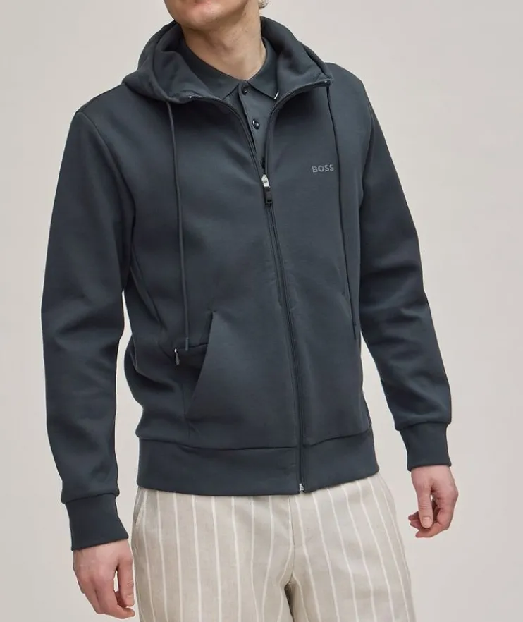 Responsible Collection Stretch-Cotton Hooded Sweater