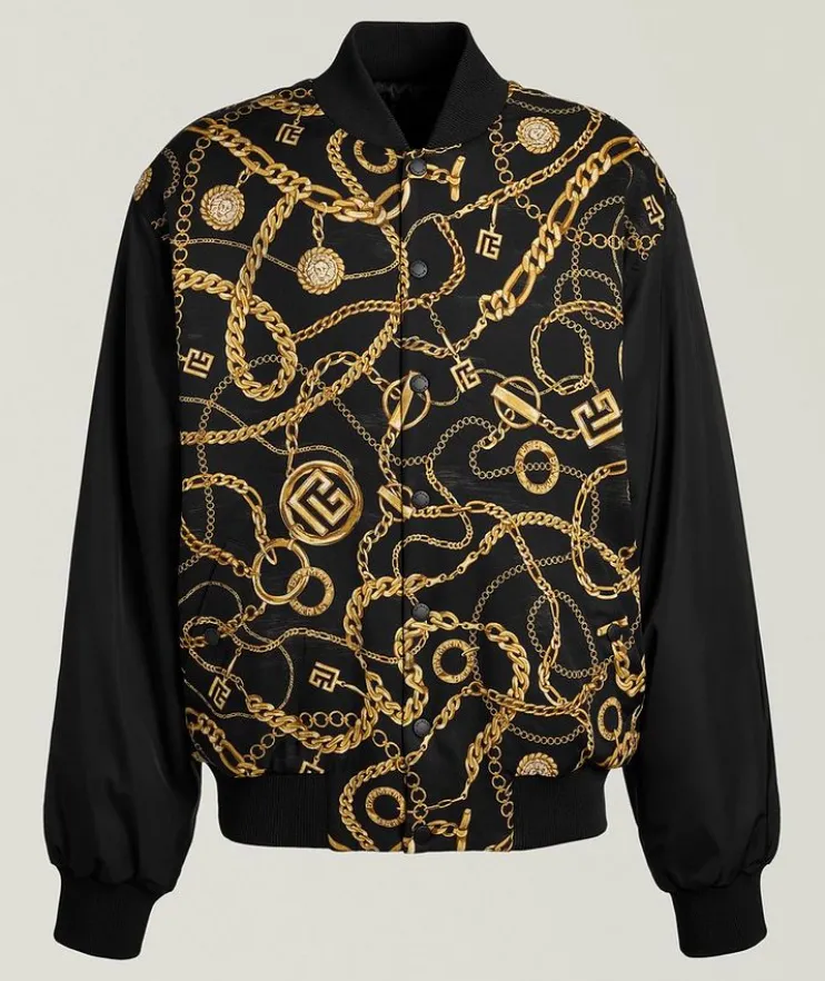 Reversible Chain Monogram Bomber