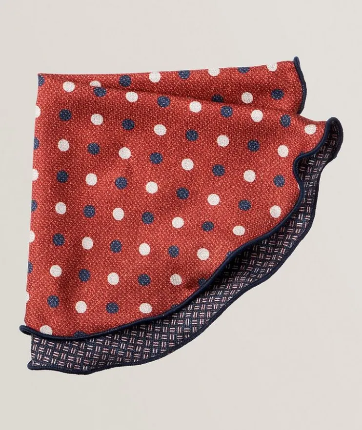 Reversible Dot-Neat Silk Pocket Circle