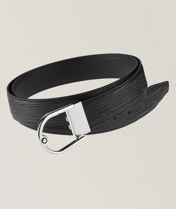 Reversible Horseshoe Buckle Belt