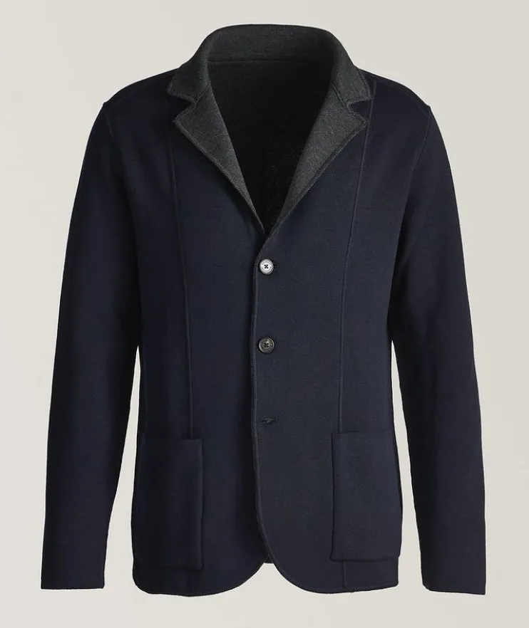 Reversible Knit Wool Swacket