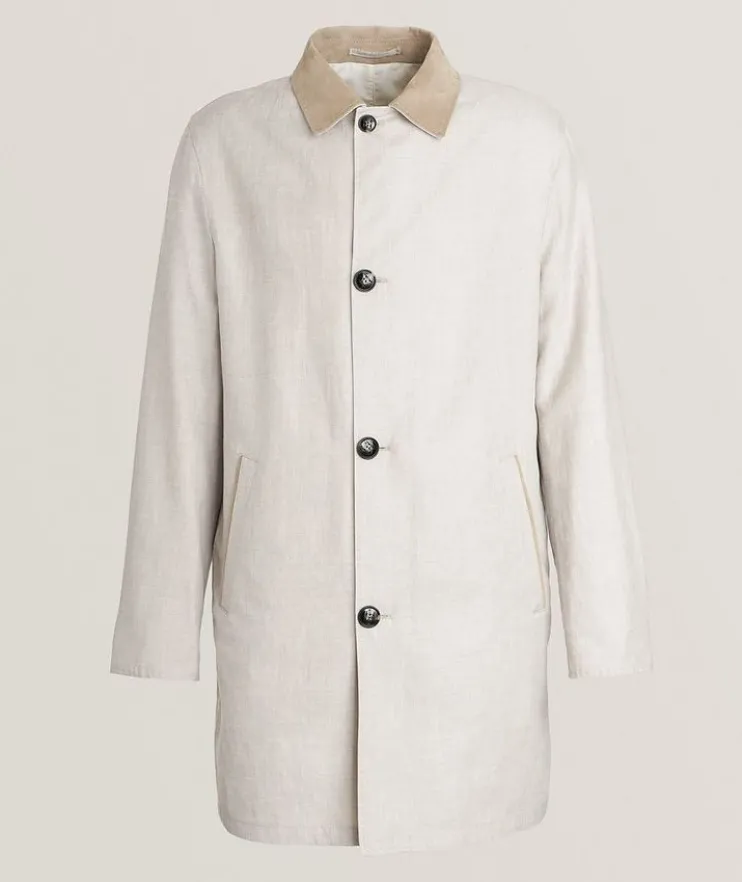 Reversible Linen-Nylon Raincoat
