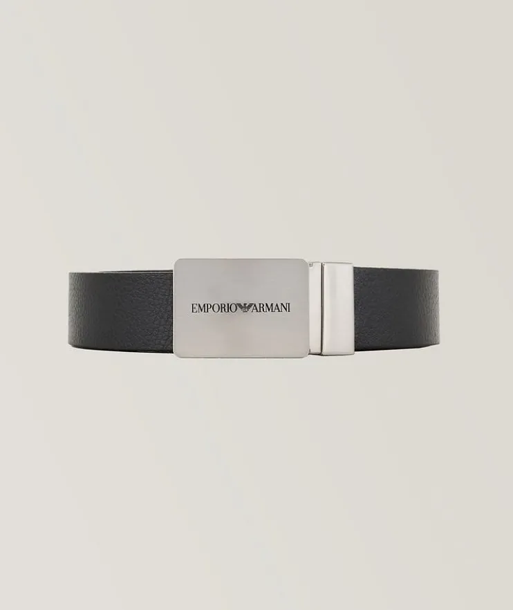 Reversible Pebbled Leather Belt