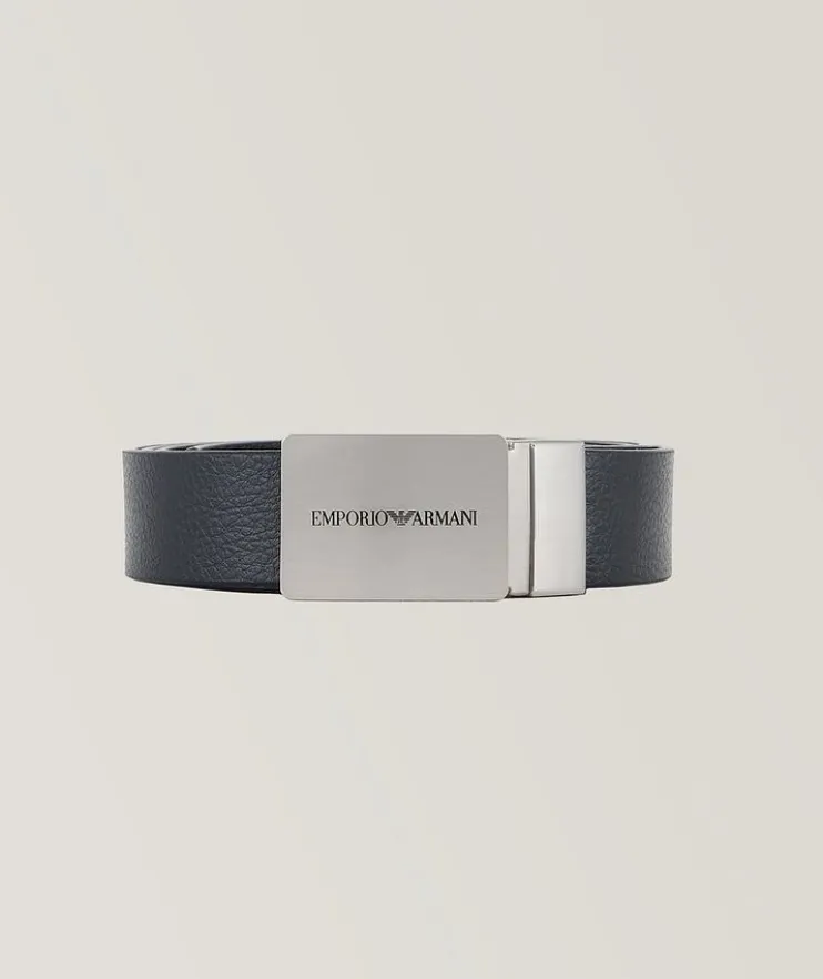 Reversible Pebbled Leather Belt