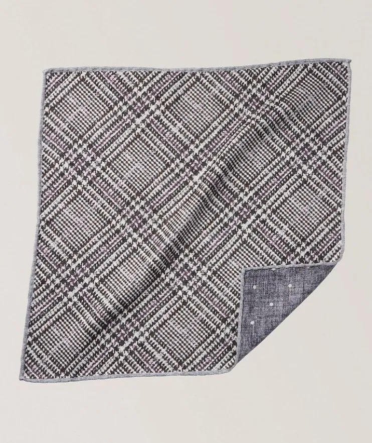 Reversible Prince of Wales-Dot Pocket Square