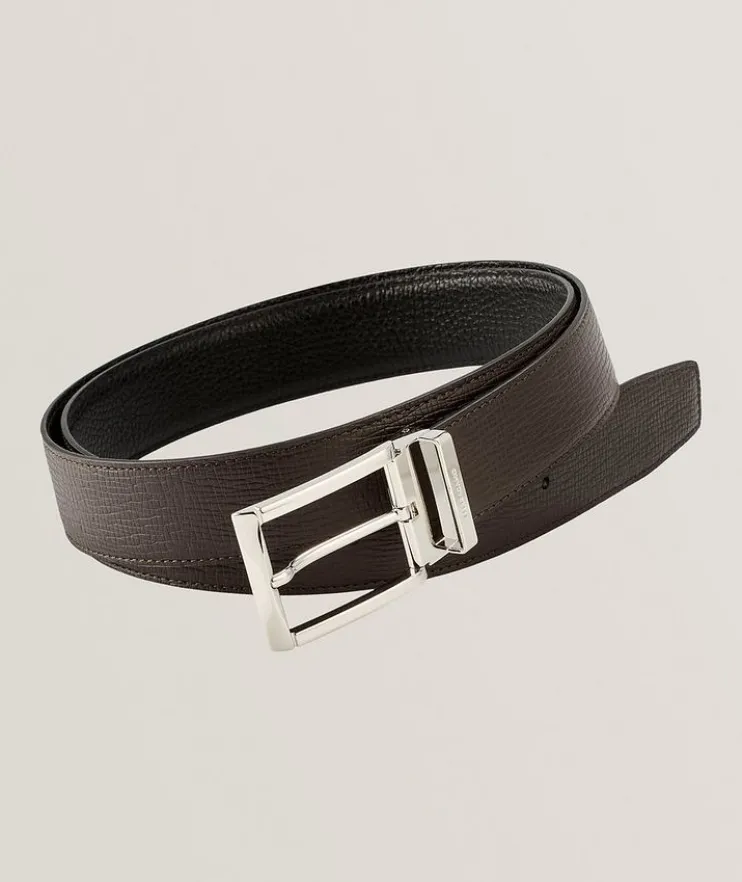 Reversible Rectangular Leather Belt