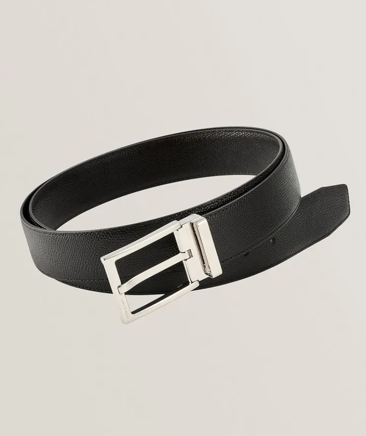 Reversible Rectangular Leather Belt