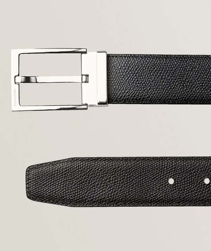 Reversible Rectangular Leather Belt
