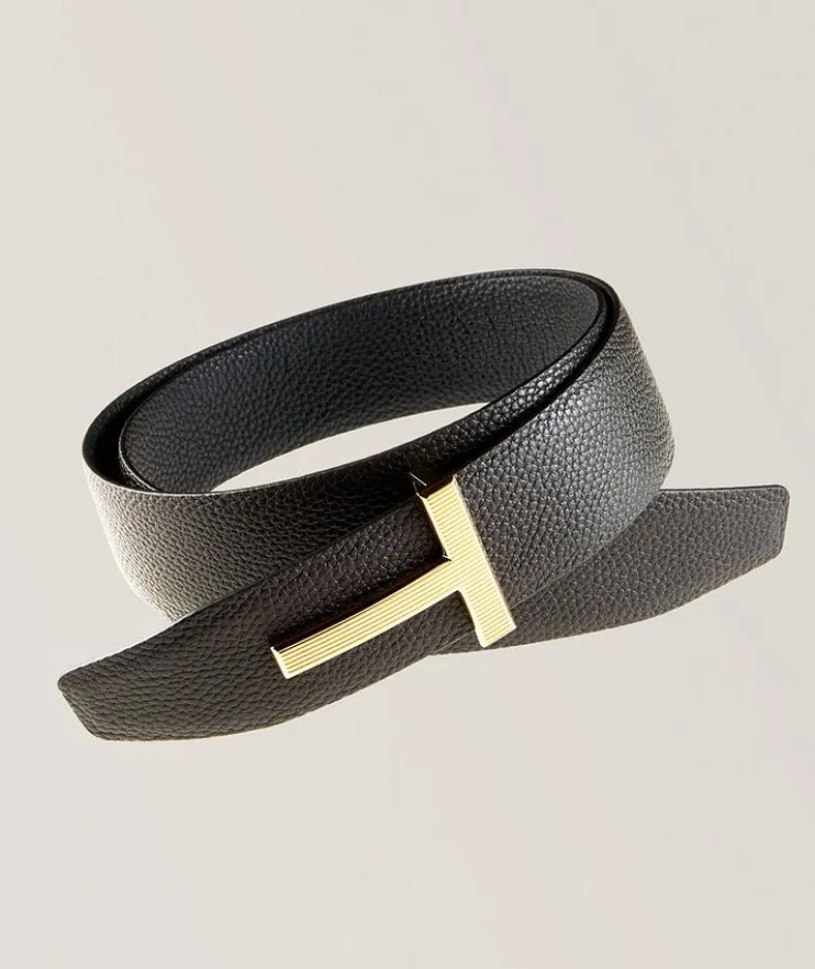 Reversible Ridge Grain T-Buckle Belt