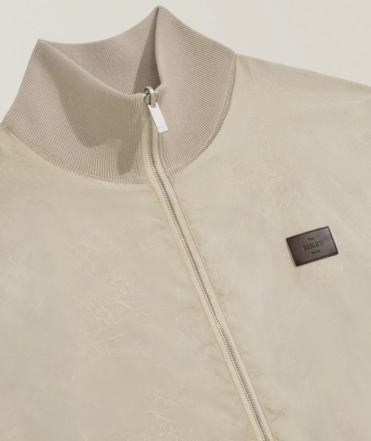 Reversible Scritto Wool Tracksuit Jacket