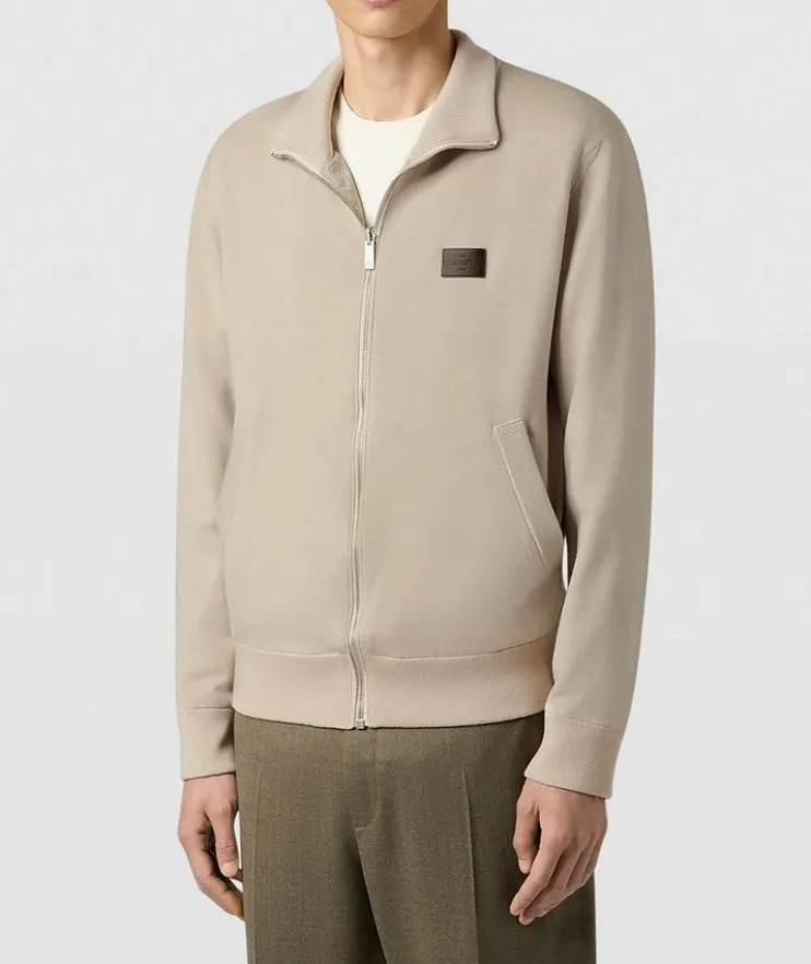 Reversible Scritto Wool Tracksuit Jacket