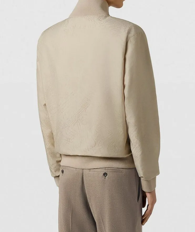 Reversible Scritto Wool Tracksuit Jacket