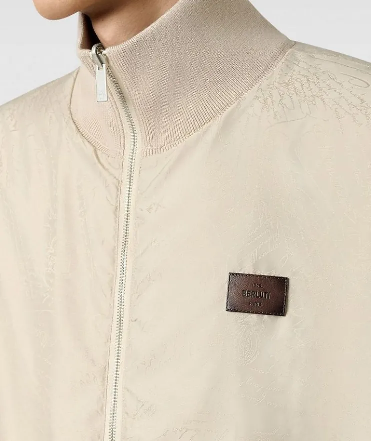 Reversible Scritto Wool Tracksuit Jacket