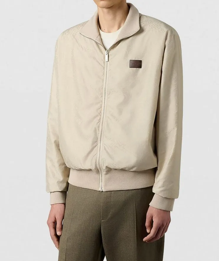 Reversible Scritto Wool Tracksuit Jacket