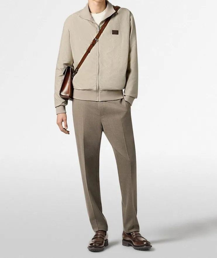 Reversible Scritto Wool Tracksuit Jacket