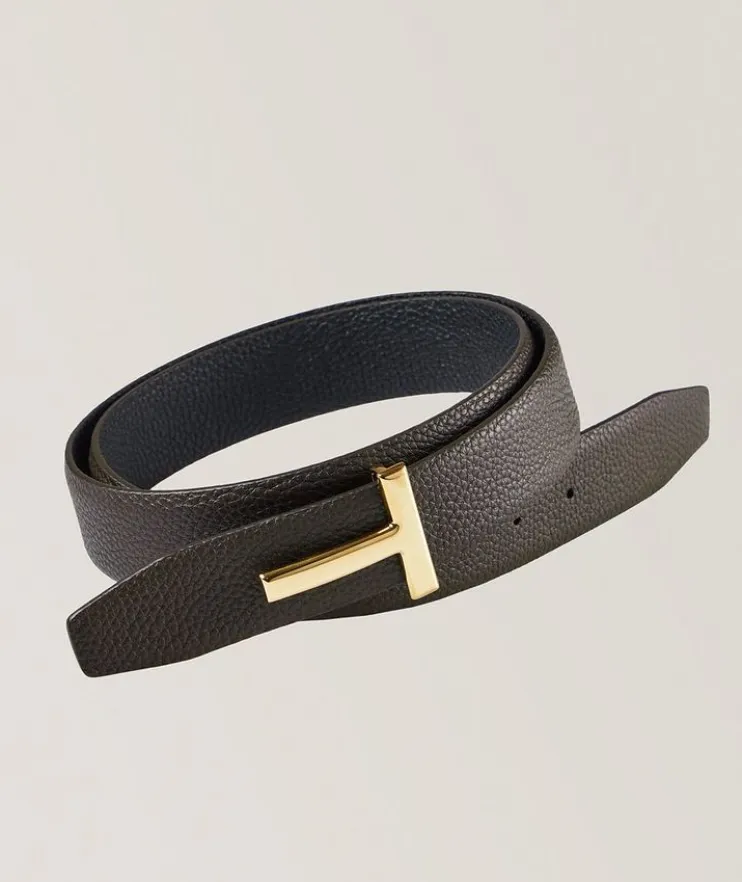 Reversible Soft Grain Leather T Belt