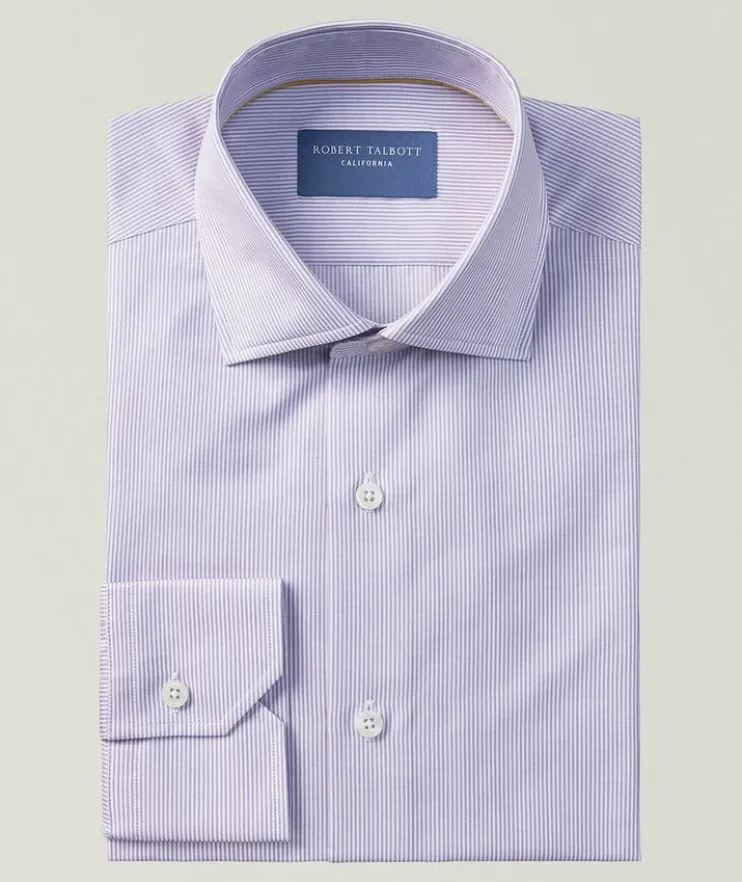 Reynolds Stripe Cotton Twill Dress Shirt